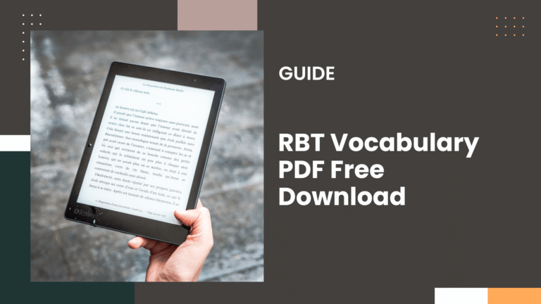 RBT Vocabulary PDF Free Download
